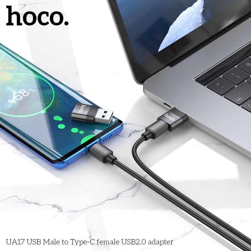 Bộ Chuyển Đổi Hoco UA17 USB (đực) sang TYPEC (cái)