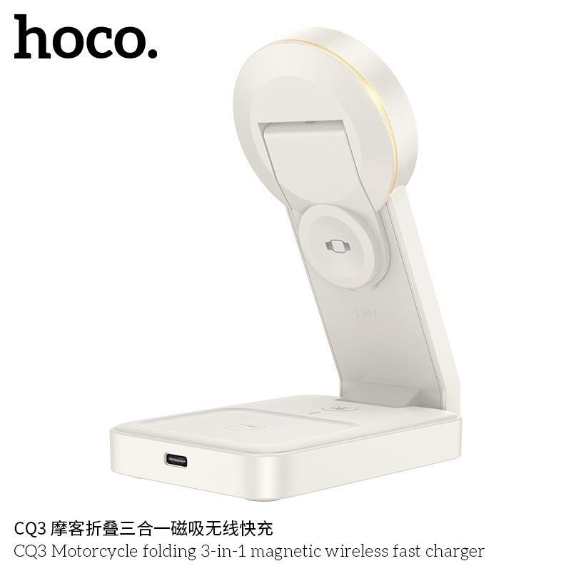 Sạc nhanh không dây 15w Hoco CQ3 (3-IN-1)