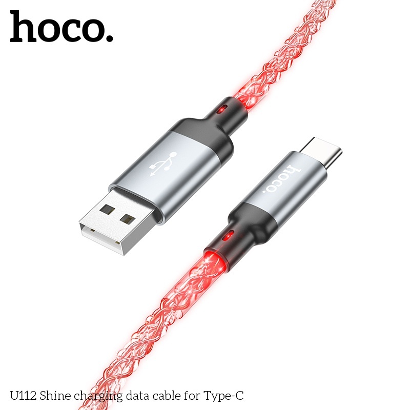 Cáp sạc có đèn led Hoco U112 typeC