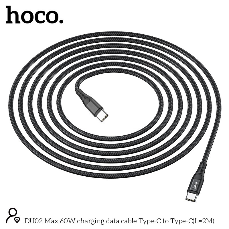 Cáp Sạc Nhanh Hoco DU02 TypeC - TypeC 2M - (60W)