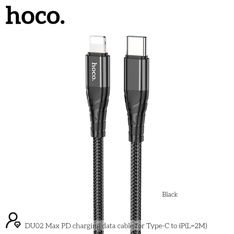 Cáp sạc nhanh Hoco DU02 PD 2m 20W