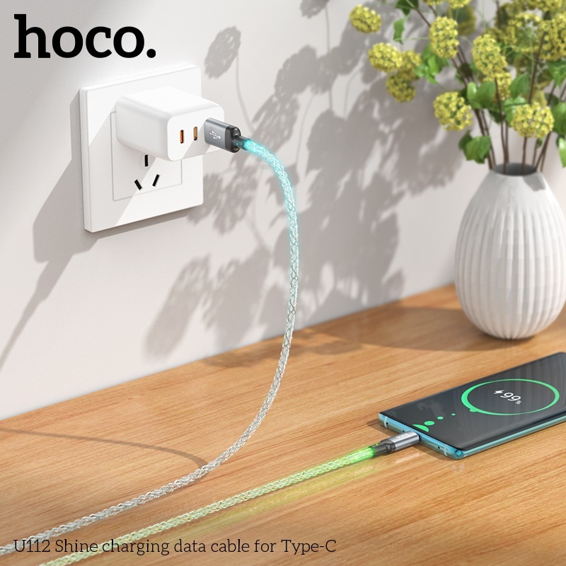 Cáp sạc có đèn led Hoco U112 typeC