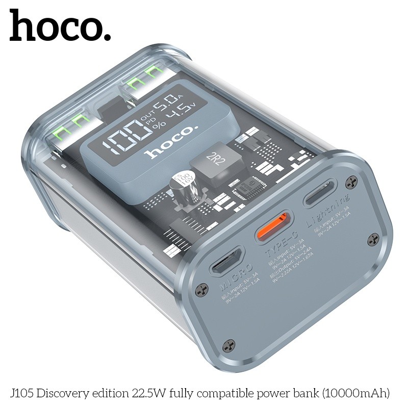 Pin sạc dự phòng sạc nhanh Hoco J105 22.5W 10.000mAh