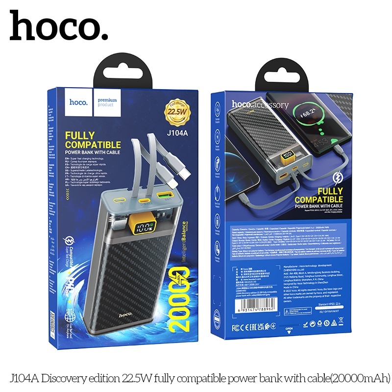 Pin sạc dự phòng sạc nhanh Hoco J104A 20.000mAh