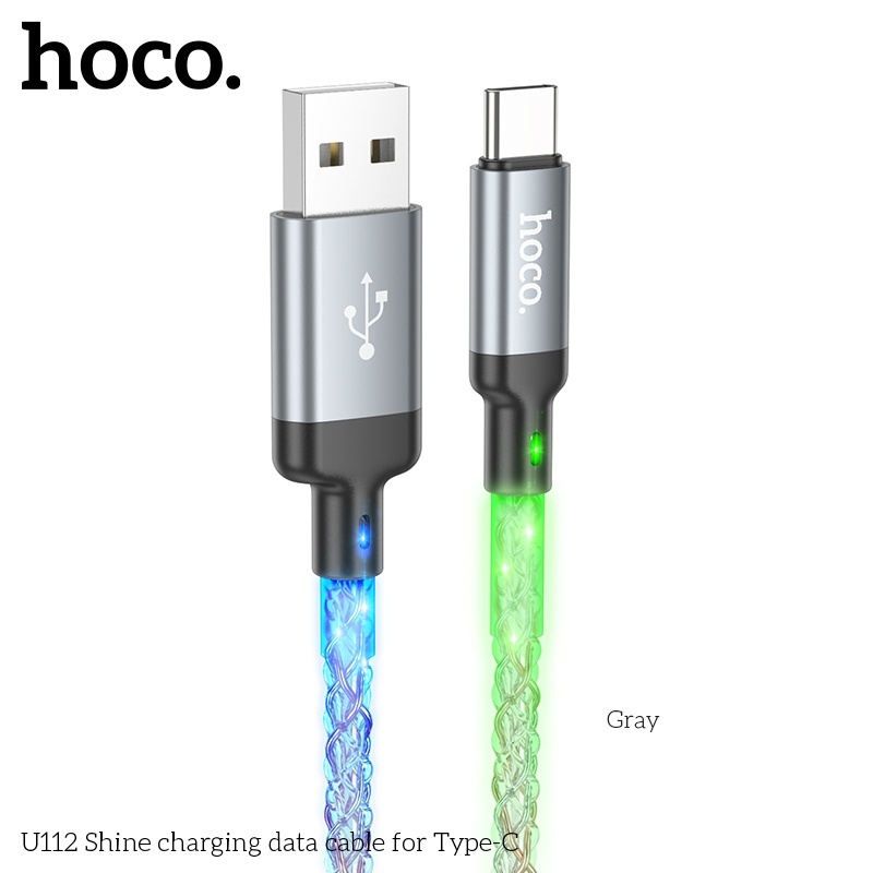 Cáp sạc có đèn led Hoco U112 typeC