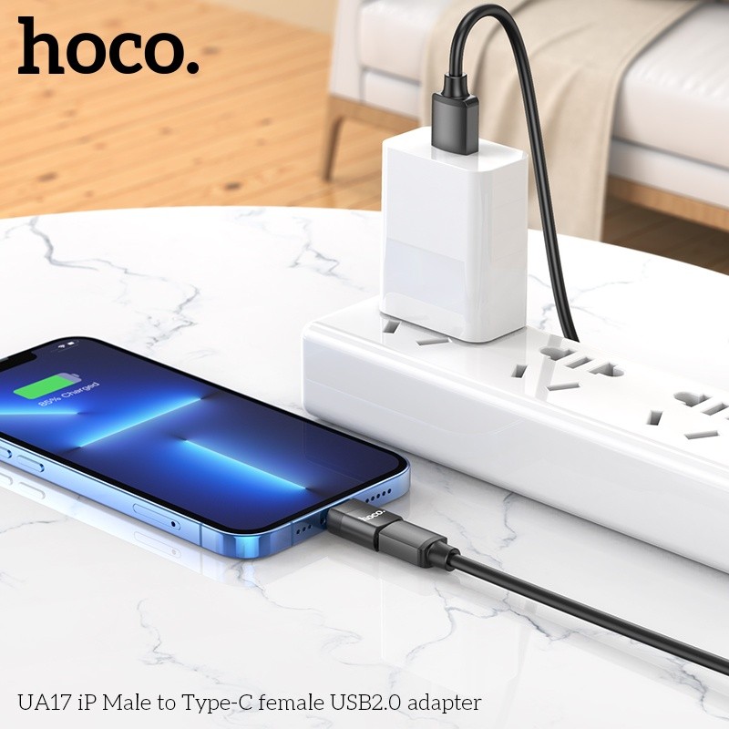 Bộ chuyển đổi Hoco UA17 Lightning (đực) sang TypeC (cái)