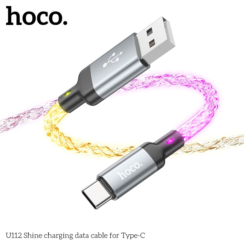 Cáp sạc có đèn led Hoco U112 typeC