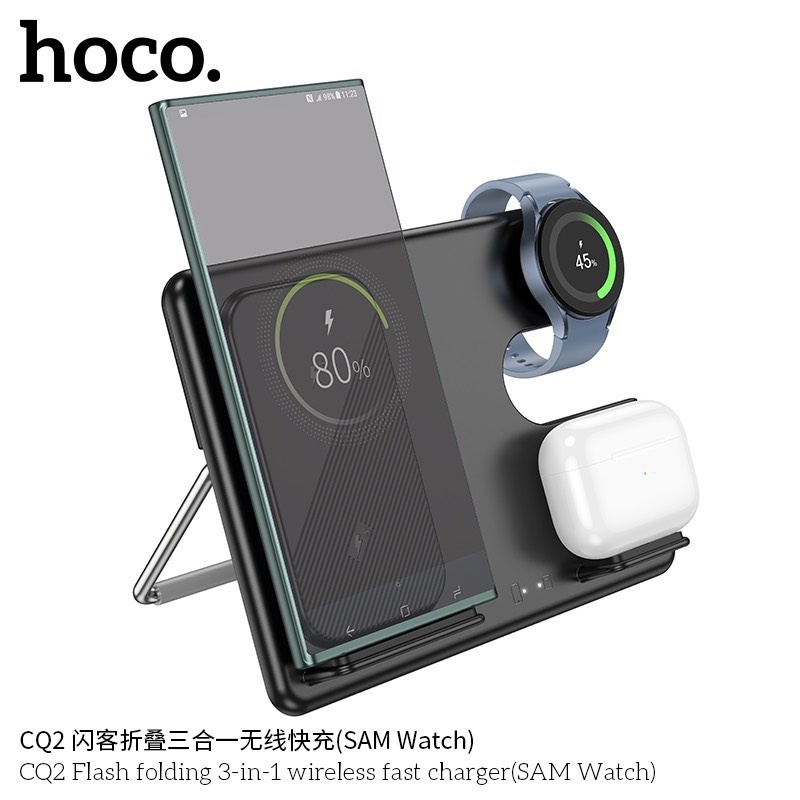 Sạc nhanh không dây 15w Hoco CQ2 (3-IN-1)