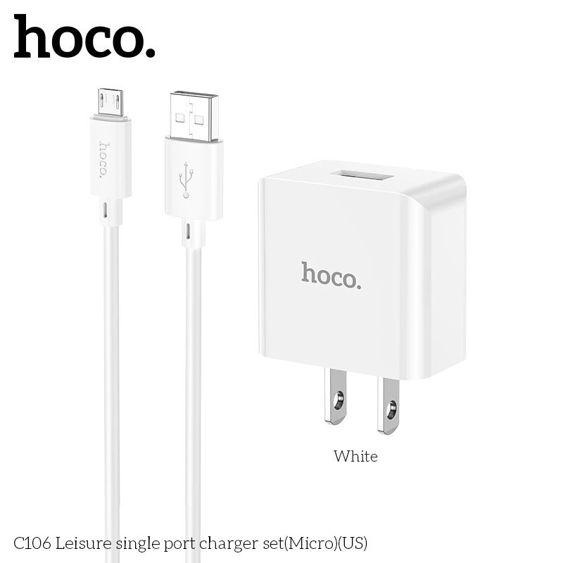 Bộ củ cáp sạc Hoco C106 micro