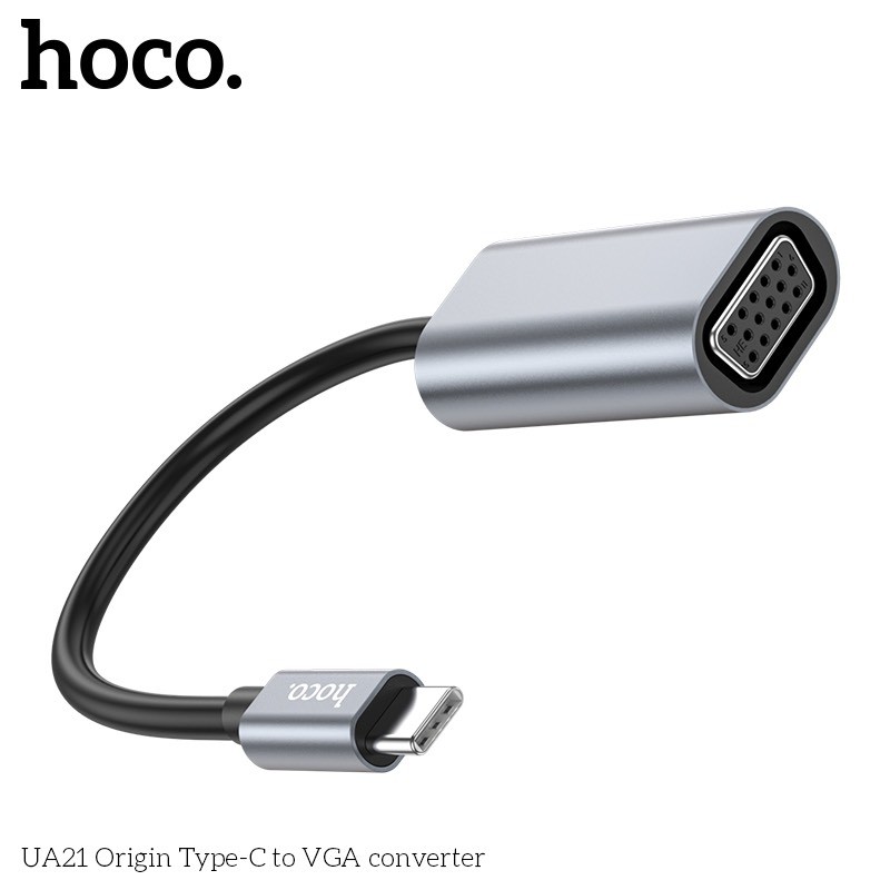 Bộ chuyển đổi video HOCO UA21 Type-c TO VGA 1080P