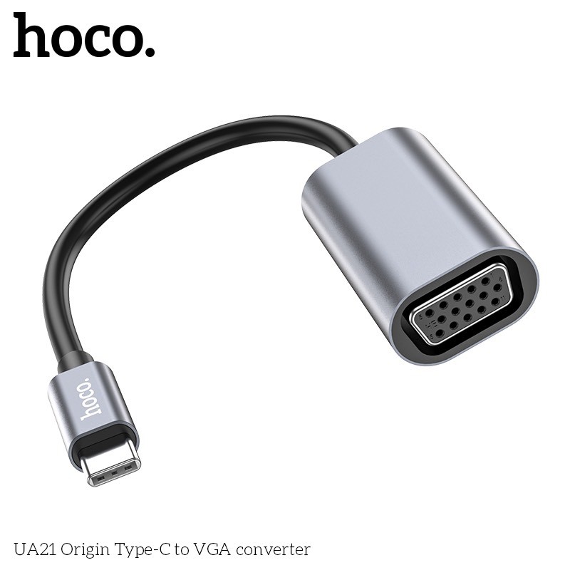 Bộ chuyển đổi video HOCO UA21 Type-c TO VGA 1080P