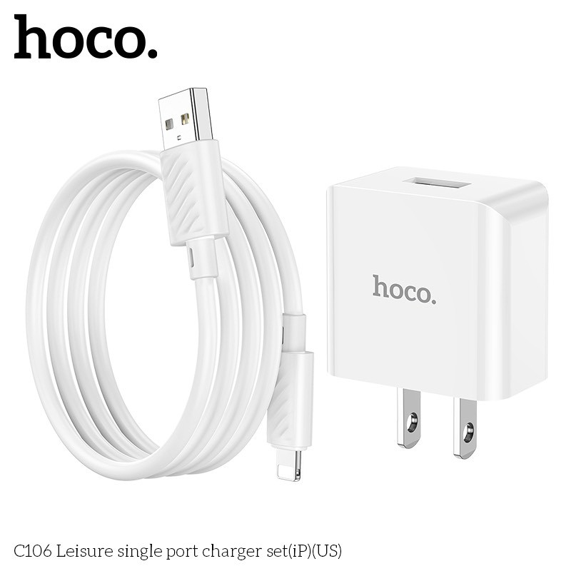 Bộ Củ Cáp Sạc Hoco C106 Lightning