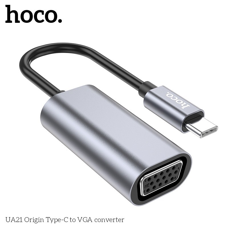 Bộ chuyển đổi video HOCO UA21 Type-c TO VGA 1080P