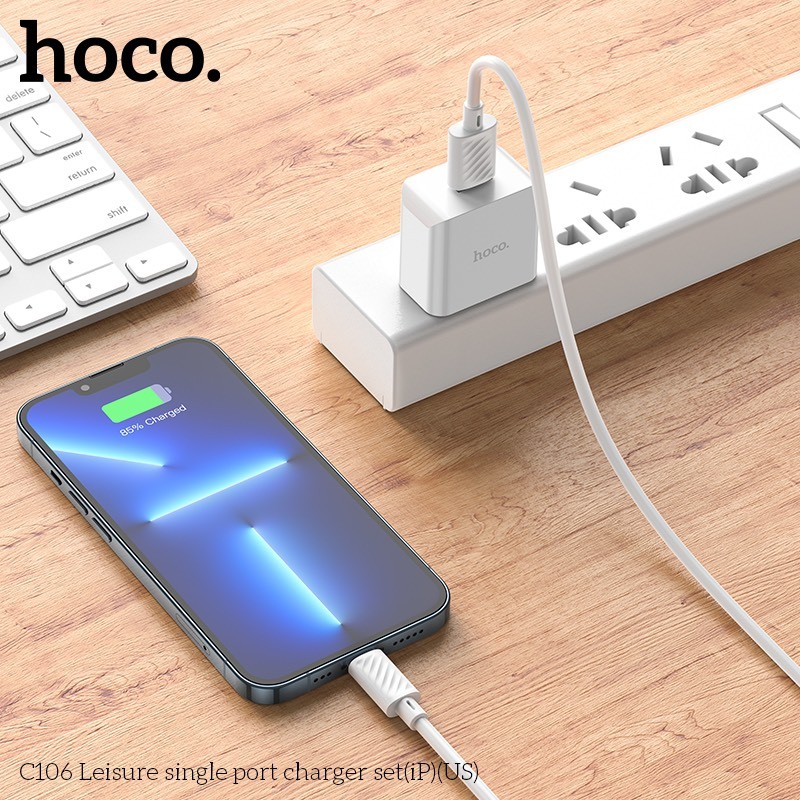 Bộ Củ Cáp Sạc Hoco C106 Lightning