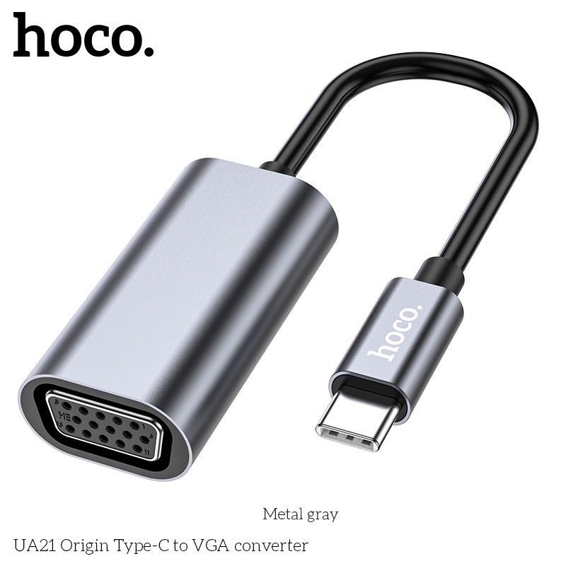 Bộ chuyển đổi video HOCO UA21 Type-c TO VGA 1080P