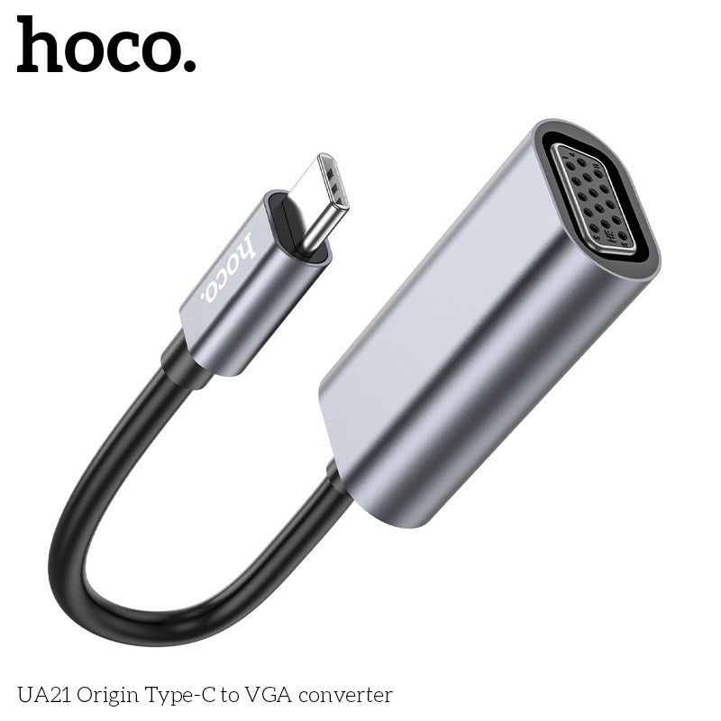 Bộ chuyển đổi video HOCO UA21 Type-c TO VGA 1080P