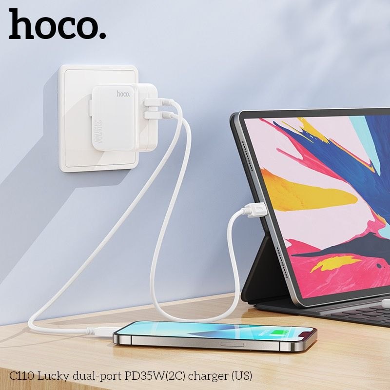 Củ sạc nhanh Hoco C110 2 cổng 35W