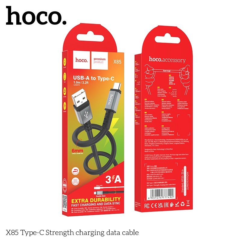 Cáp sạc Hoco X85 typeC