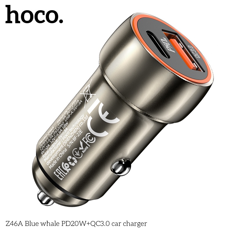 Tẩu sạc Hoco Z46A PD 20W QC 3.0