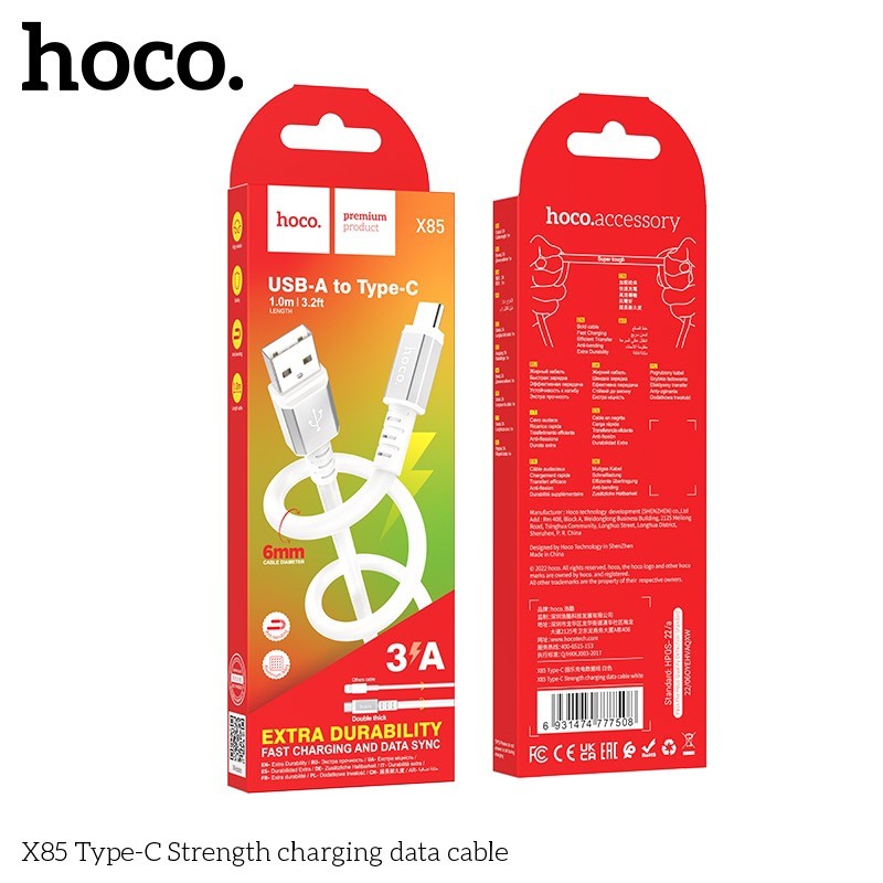 Cáp sạc Hoco X85 typeC