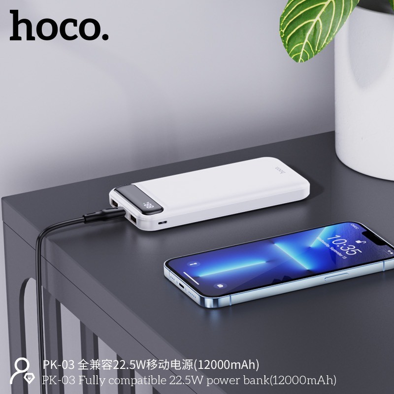 Pin Sạc Dự Phòng Hoco PK-03 Sạc Nhanh (12.000mAh - PD22.5W)