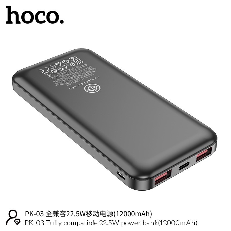 Pin Sạc Dự Phòng Hoco PK-03 Sạc Nhanh (12.000mAh - PD22.5W)