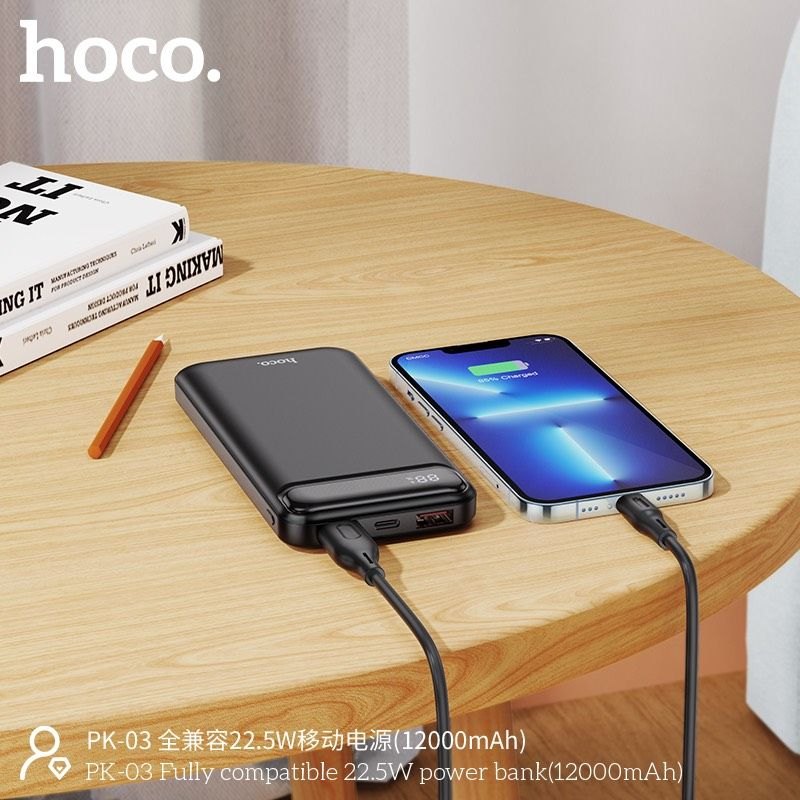 Pin Sạc Dự Phòng Hoco PK-03 Sạc Nhanh (12.000mAh - PD22.5W)