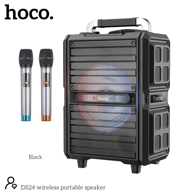 Loa bluetooth Hoco DS24 kèm 2 mic không dây