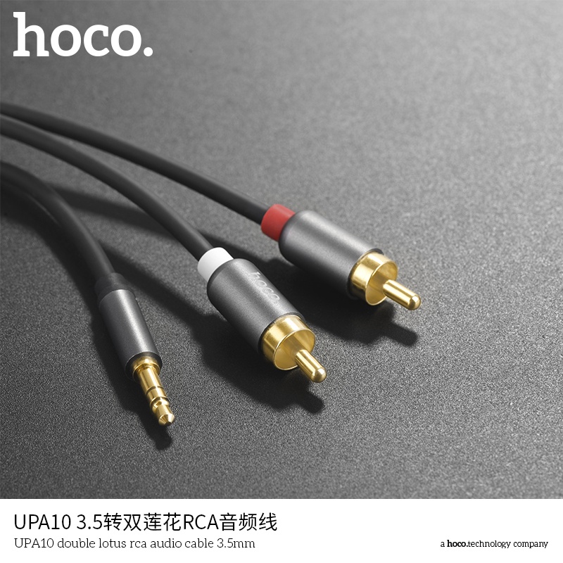 Cáp chuyển đổi 2 đầu lotus RCA sang 3.5mm UPA10 Hoco