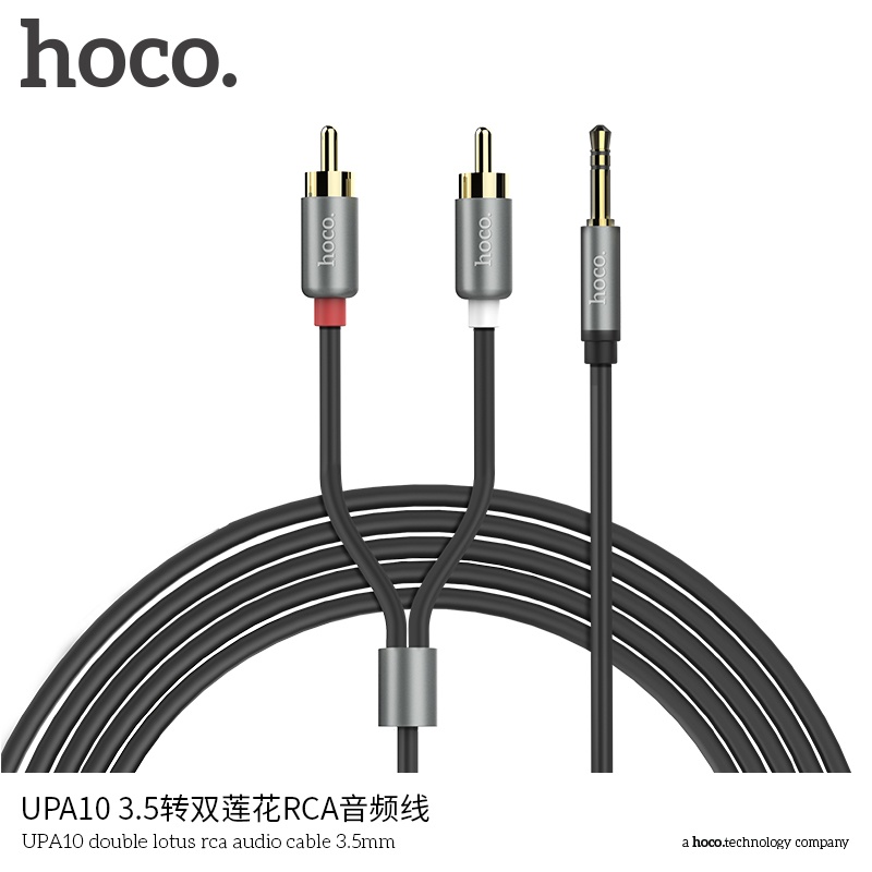 Cáp chuyển đổi 2 đầu lotus RCA sang 3.5mm UPA10 Hoco