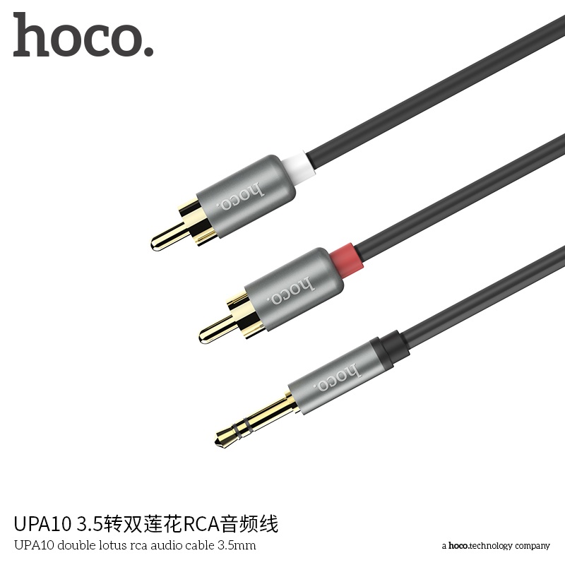 Cáp chuyển đổi 2 đầu lotus RCA sang 3.5mm UPA10 Hoco