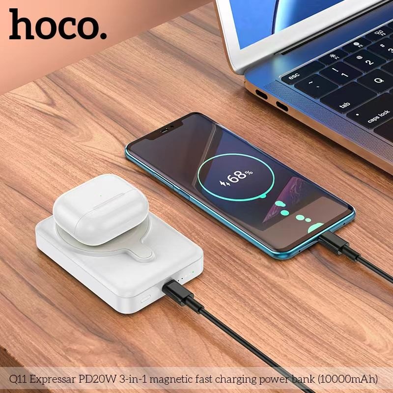 Pin sạc dự phòng sạc không dây Hoco Q11 PD 20W 10.000mah