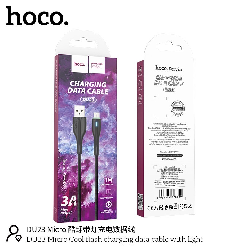 Cáp sạc hoco DU23 micro