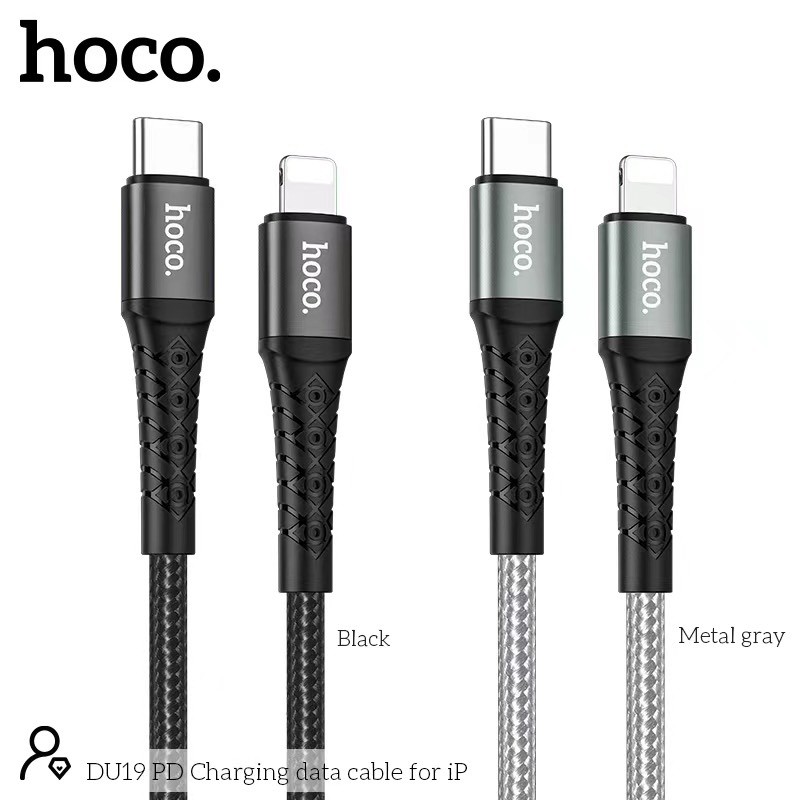 Cáp Sạc Nhanh Hoco DU19 lightning PD 20W