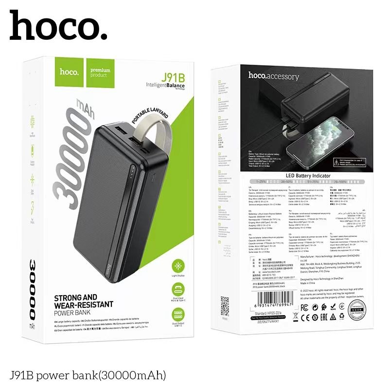 Pin sạc dự phòng Hoco J91B 30.000mAh