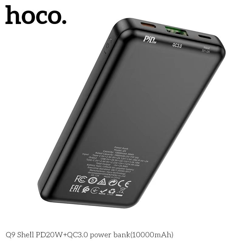 Pin sạc dự phòng sạc nhanh Hoco Q9 PD20W + QC3.0 10.000mAh