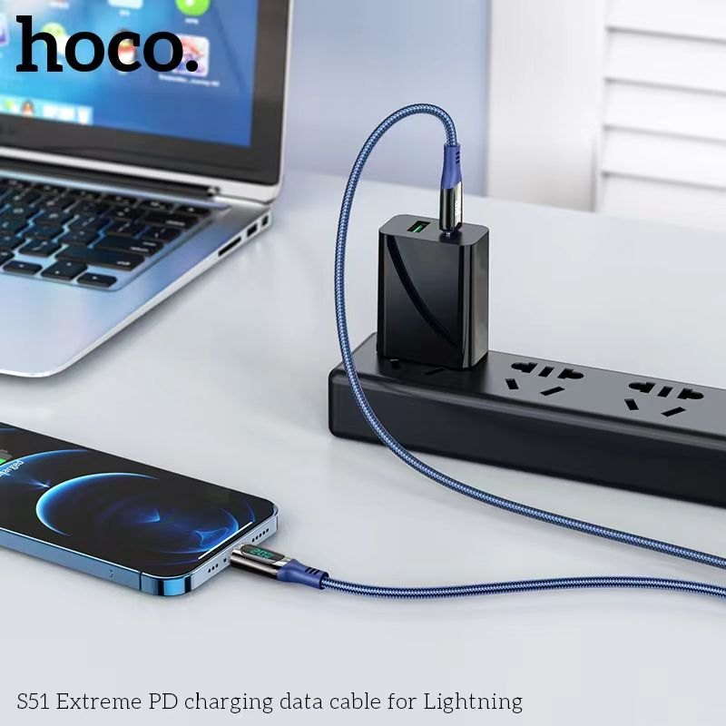 Cáp sạc nhanh Hoco S51 lightning PD 20W