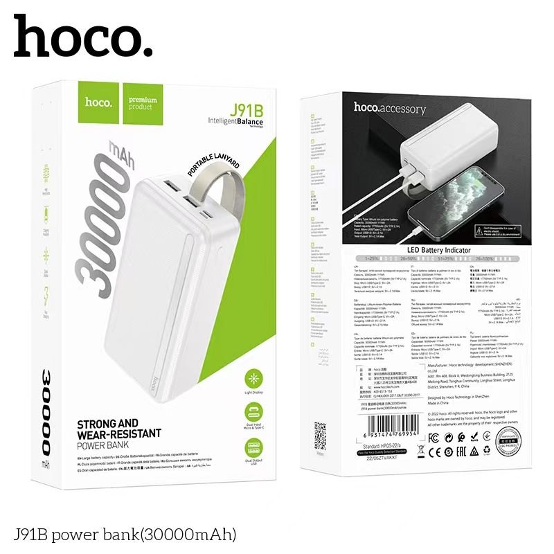 Pin sạc dự phòng Hoco J91B 30.000mAh