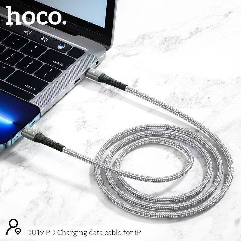 Cáp Sạc Nhanh Hoco DU19 lightning PD 20W