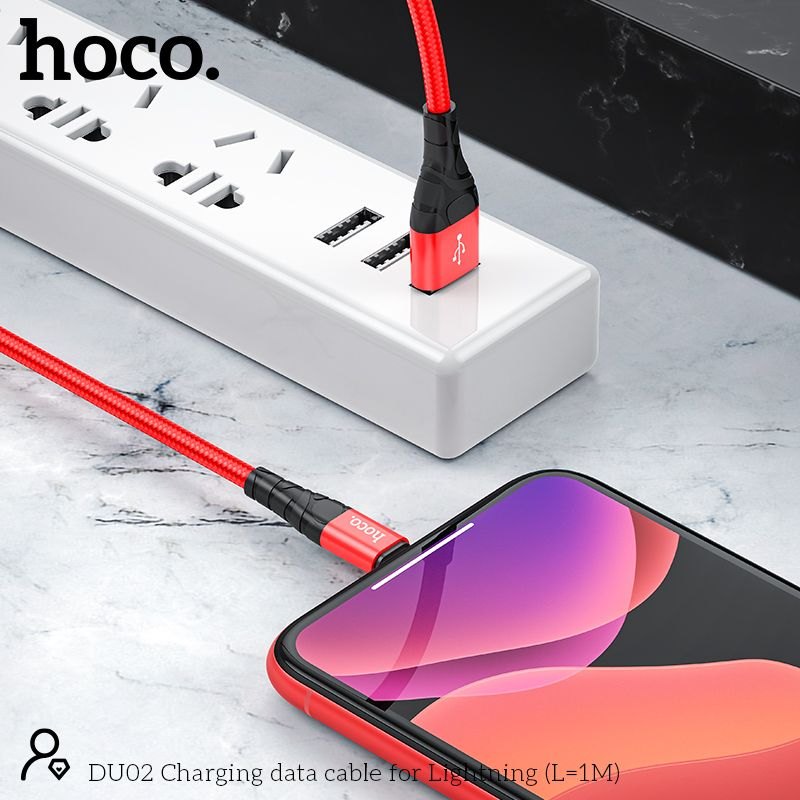 Cáp sạc Hoco DU02 lightning 1m*