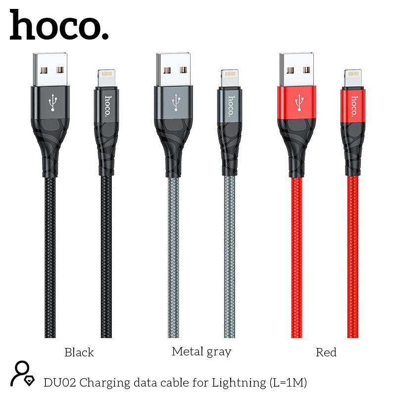 Cáp sạc Hoco DU02 lightning 1m*