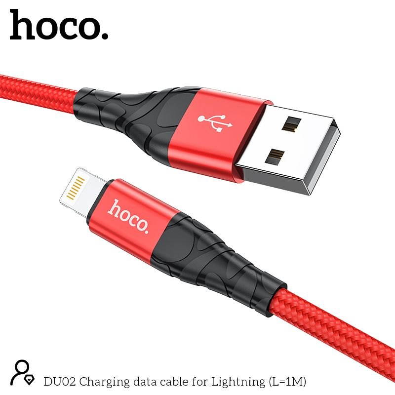 Cáp sạc Hoco DU02 lightning 1m*