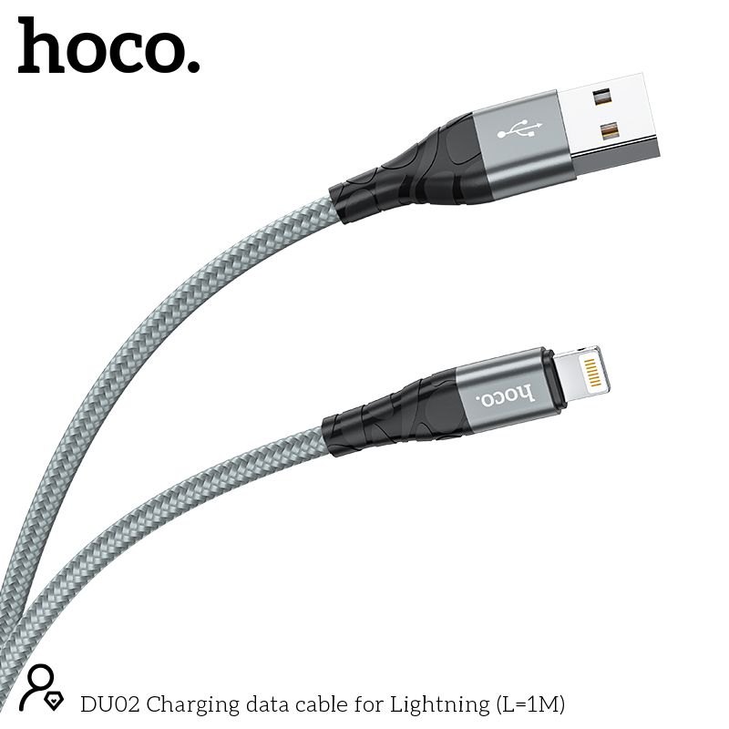 Cáp sạc Hoco DU02 lightning 1m*