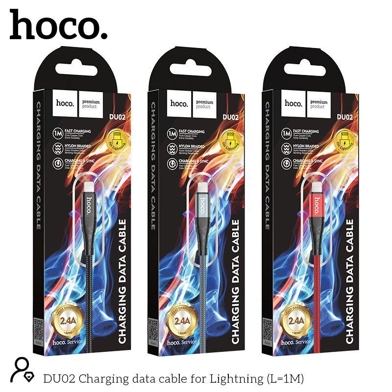 Cáp sạc Hoco DU02 lightning 1m*