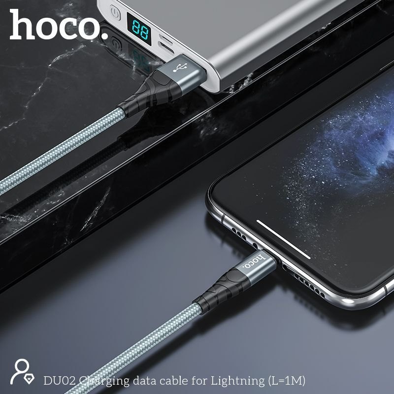 Cáp sạc Hoco DU02 lightning 1m*