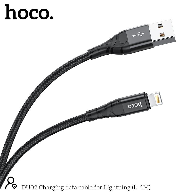 Cáp sạc Hoco DU02 lightning 1m*