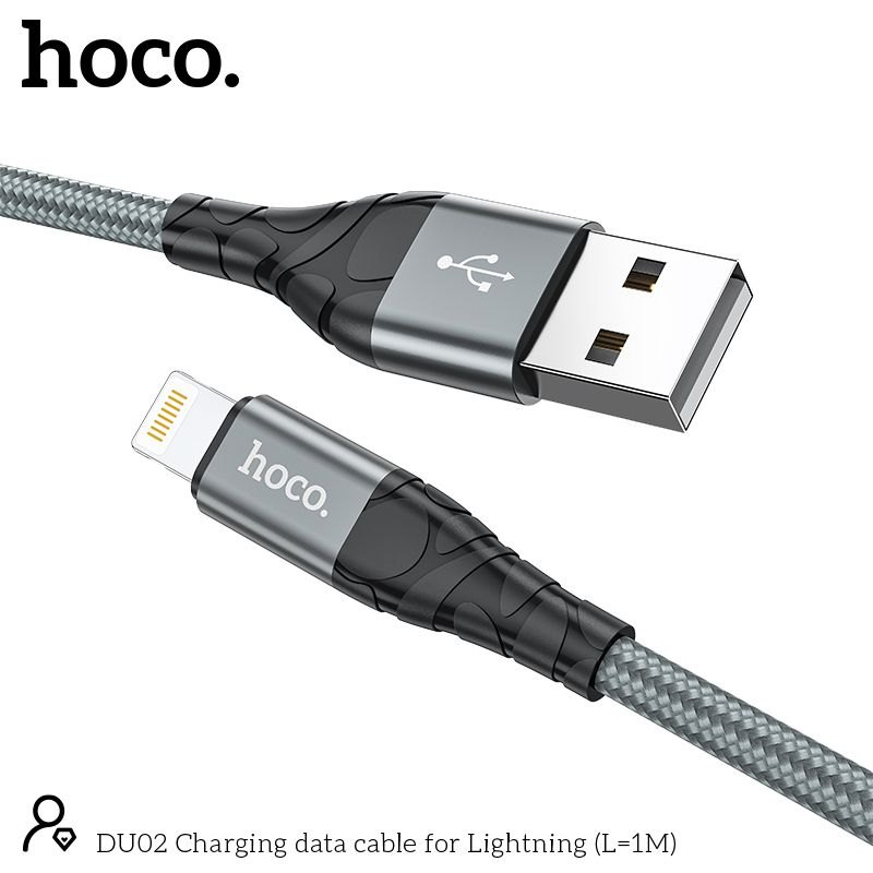 Cáp sạc Hoco DU02 lightning 1m*