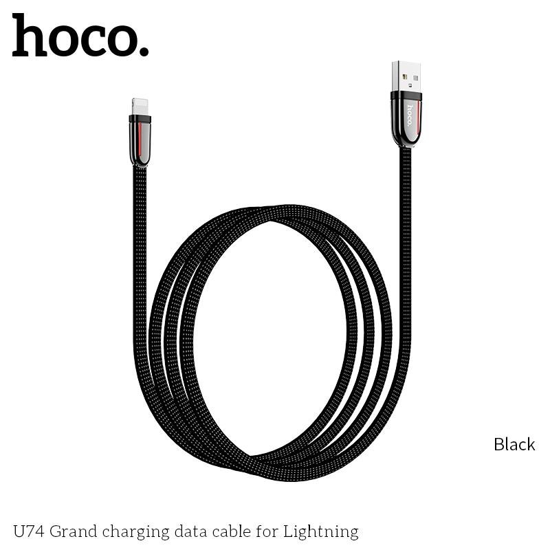 Cáp sạc nhanh HOCO 2.4A U74 lightning 1.2m