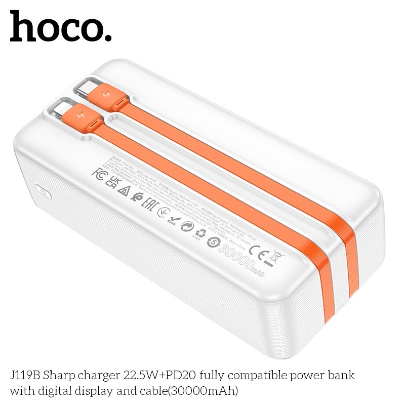 Pin dự phòng 22.5W+PD20 có màn hình Hoco J119B 30.000mAh