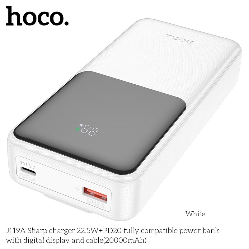 Pin sạc dự phòng sạc nhanh có dây Hoco J119A 20.000mAh